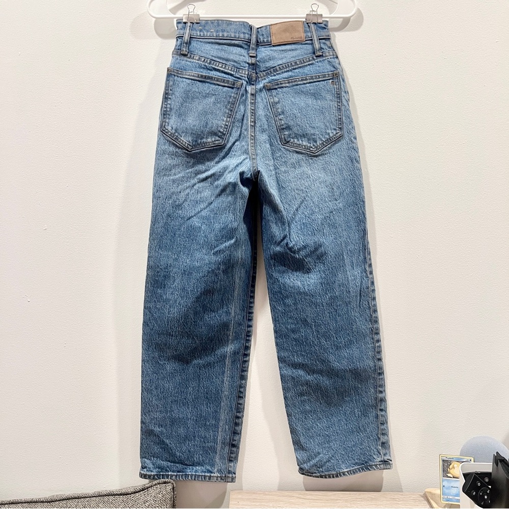 MADEWELL The Perfect Vintage Wide-Leg Crop Jean in Medium/Dark Wash - Size 23 - Picture 11 of 11